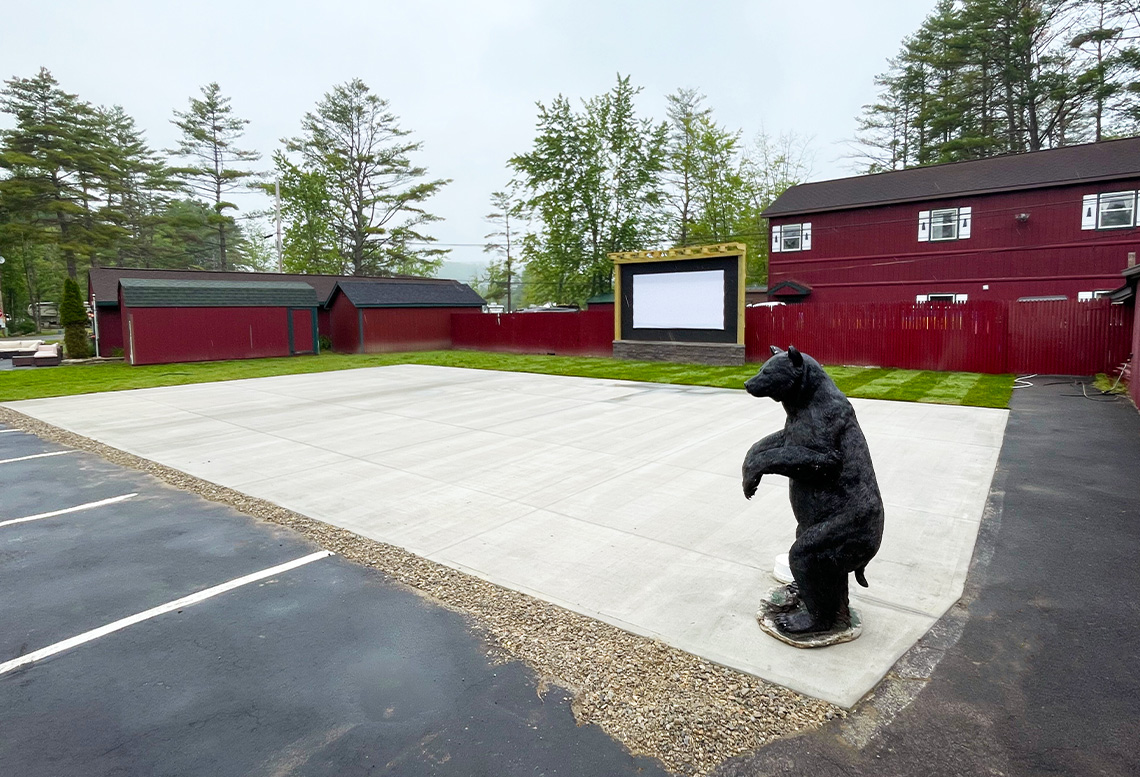 Brand New Outdoor Movie Theater at Lake George Escape