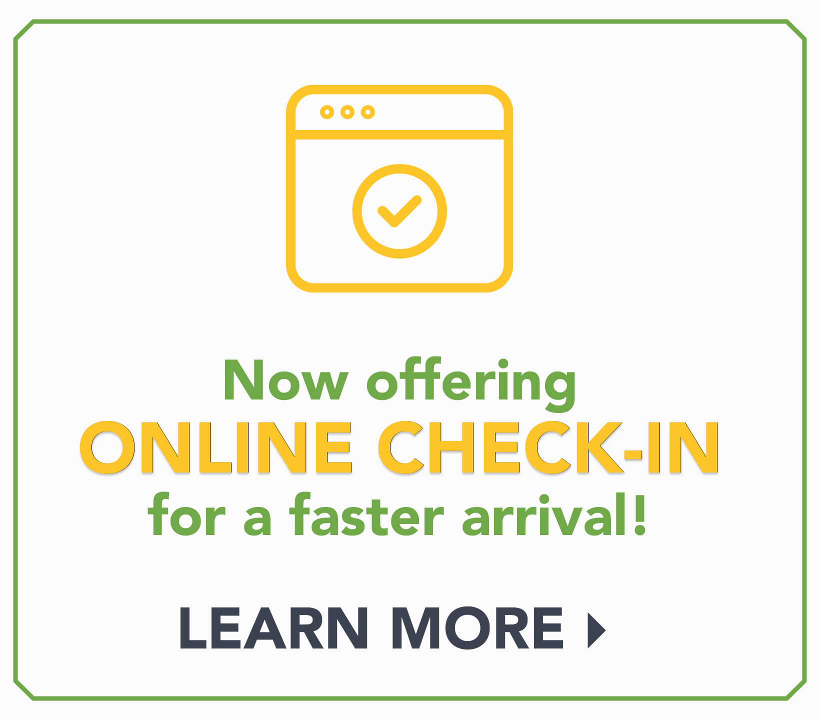 Online Check in Available